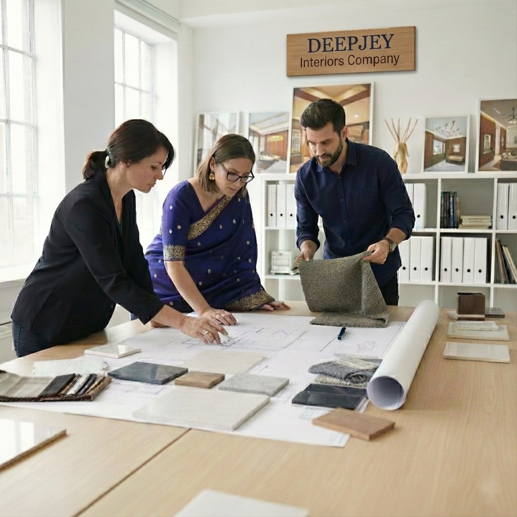 Designers working on a blueprint